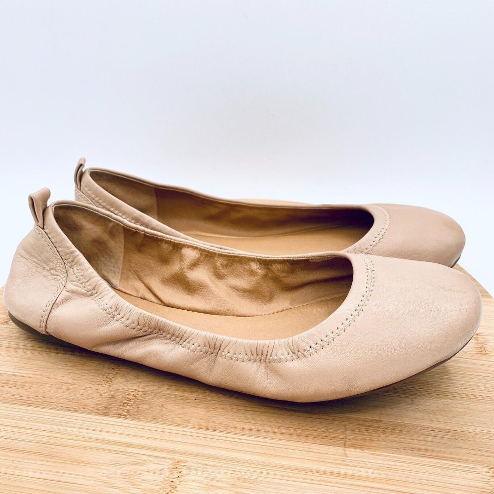 CURATED BY RUA'H KIBRIYA: Women's 11 Beige Leather Emmie Ballet Flats EUC